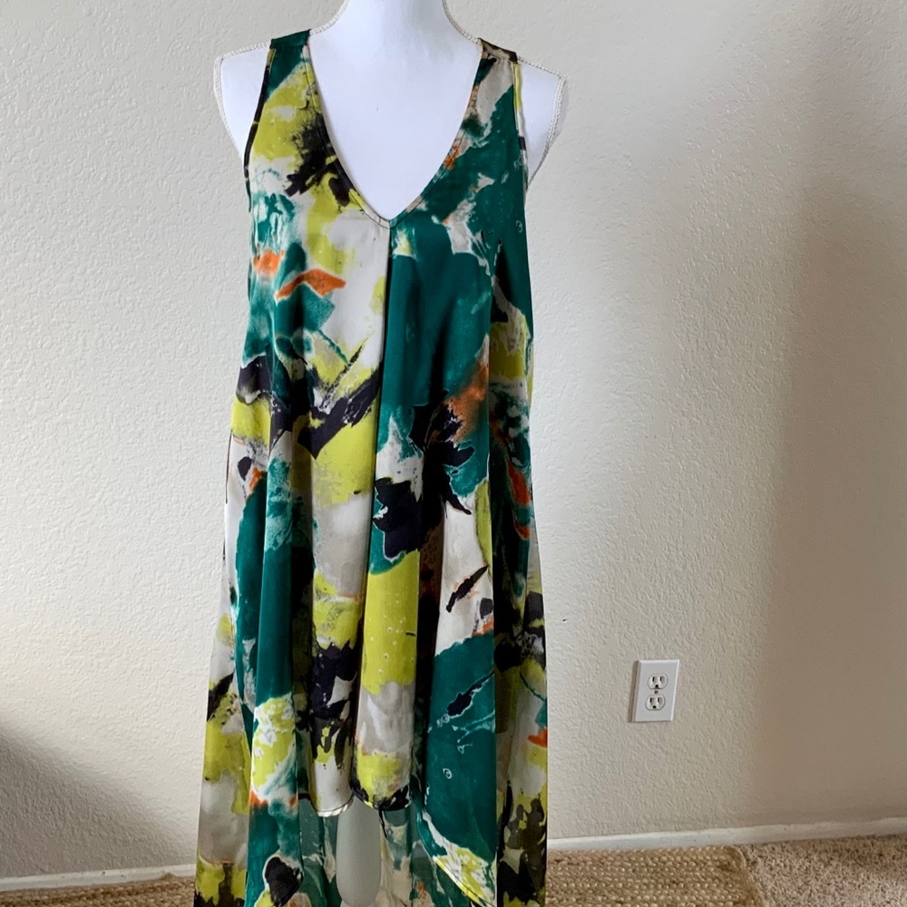 Ark & Co Abstract Print Hi-lo Dress